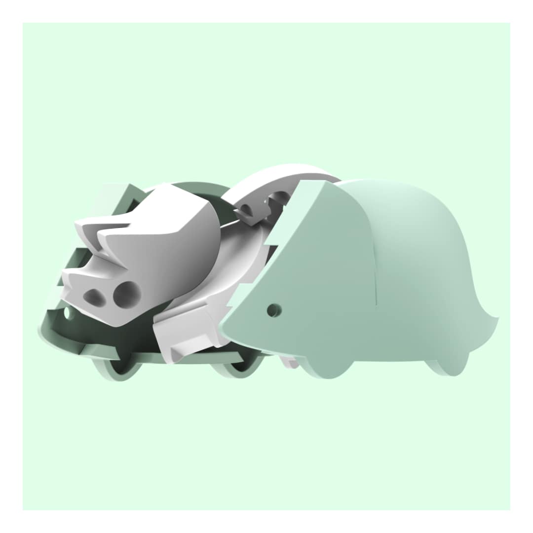 HALFTOYS PH TRICERA – 3D Magnetic Triceratops Puzzle Toy for Kids & Collectors | STEM Educational Dinosaur with Skeleton & Diorama