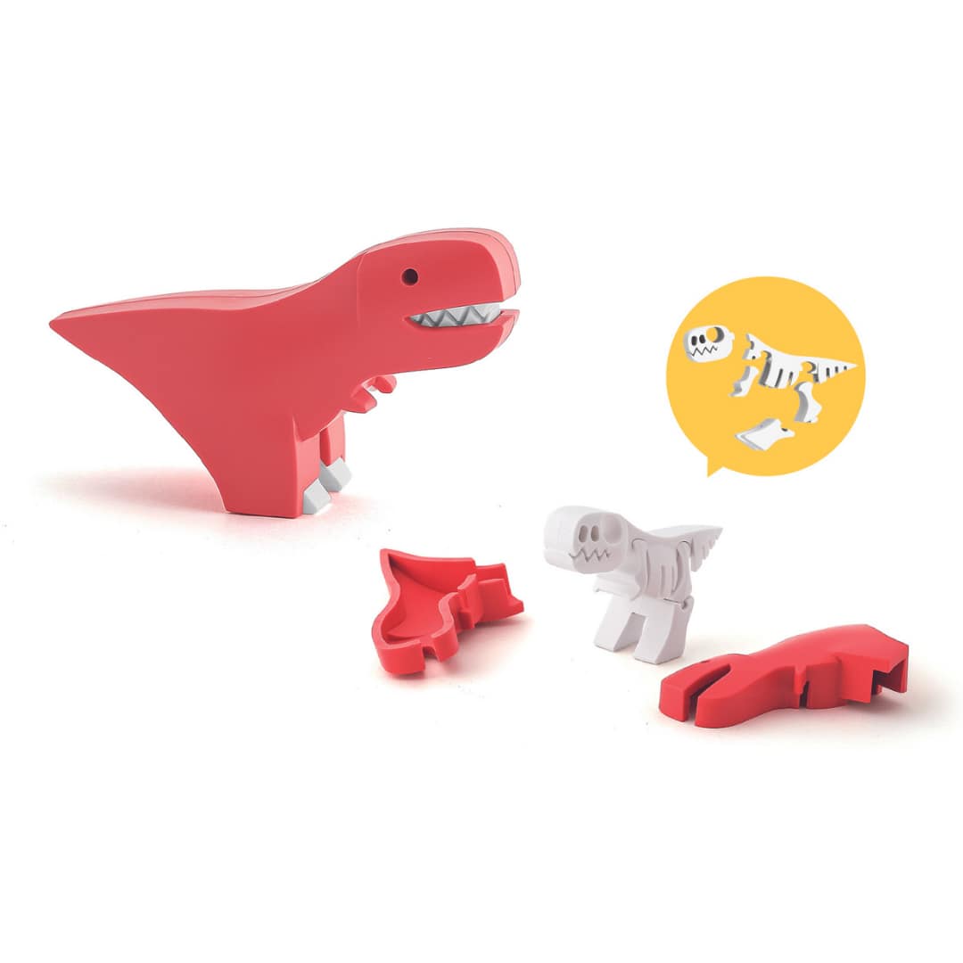 HALFTOYS PH T-REX – 3D Magnetic Tyrannosaurus Rex Puzzle Toy for Kids & Collectors | STEM Educational Dinosaur with Skeleton & Diorama