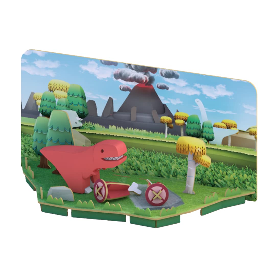 HALFTOYS PH T-REX – 3D Magnetic Tyrannosaurus Rex Puzzle Toy for Kids & Collectors | STEM Educational Dinosaur with Skeleton & Diorama